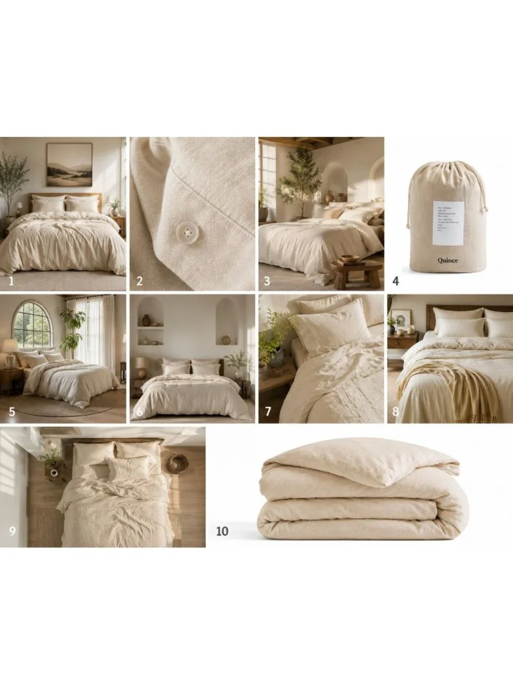 S13 | Quince European Linen Duvet Cover Full Queen Oat NWOT